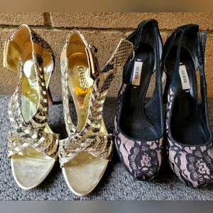 2 pairs of Guess Stilleto size 7
